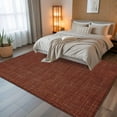 thumbnail image 5 of Dark Brown 5x8 Area Rugs, Farmhouse Burlap Solid Brown Color Modern Linen Texture Non-Skid Rubber Backing Large Rectangle Rugs - Living Room Bedroom Home Office, Indoor Floor Mat Carpets Washable Rug, 5 of 9