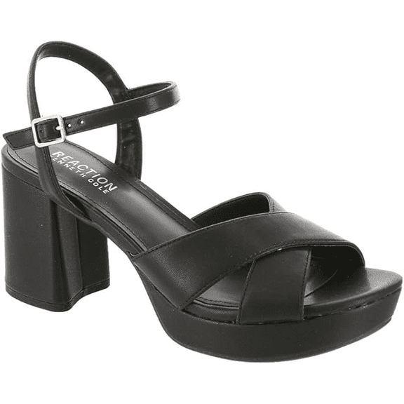 Kenneth Cole Reaction BLACK Women's Reeva Criss-Cross Platform Sandals, US 6