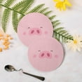 thumbnail image 3 of Pig Drinks Coasters, Non-Scratch Cork Base Round Cups Mats for for Wooden Coffee Table, Cool Housewarming Gift for Home Decor, 3 of 7