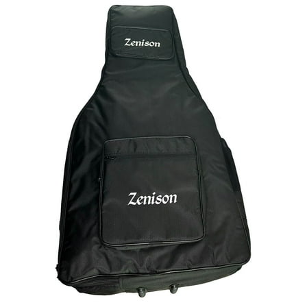 Zenison DOUBLE NECK Electric Guitar Padded Gig Bag Shoulder Straps 42" Black