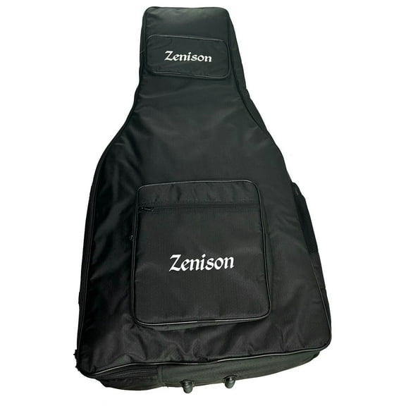 Zenison DOUBLE NECK Electric Guitar Padded Gig Bag Shoulder Straps 42" Black