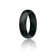 thumbnail image 2 of Alianza de boda de silicona - Estilo cúpula - Negro con turquesa brillante de ROQ para mujer - Anillo de 10 mm, 2 of 2