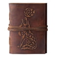 thumbnail image 1 of Diario de cuero de lobo con relieve Vintage Leather Craft & Journals Cuaderno de escritura 7x5 pulgadas, 1 of 3