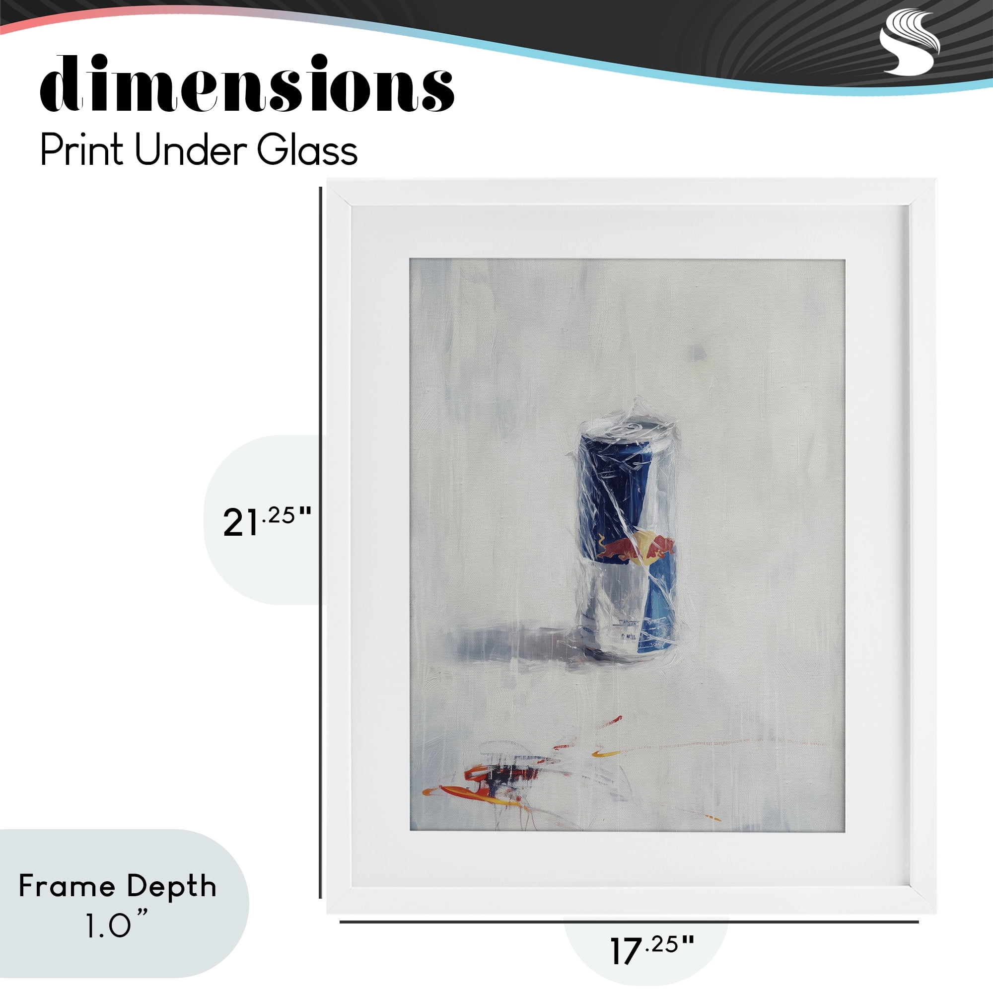 Stupell Industries Creative Energy Drink White Framed Print Under Glass, design by Svetlana Aleynikova
