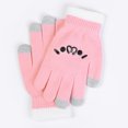 thumbnail image 1 of Guantes de cinco dedos para mujer, estilo coreano de invierno, para estudiantes, con dibujos animados bonitos, de terciopelo, tejidos gruesos, para parejas, 1 of 6