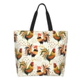 thumbnail image 1 of Disketp Colorful Roosters Bolsa Tote Estampada para Mujer, Bolso de Hombro y de Mano para Compras y Viajes, 1 of 8