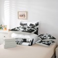 thumbnail image 6 of Manfei Ink Wash 7pcs Queen Bedding,Wild Wolves Bedding Comforter Set Queen,White Black,Light Gray Reversible, 6 of 7