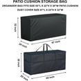 thumbnail image 2 of Heavy Duty 600D Waterproof  Outdoor Cushion Storage Bag with Handles and Zipper, 2 of 6