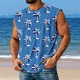thumbnail image 6 of Yopmin Tropical Tank Tops for Men Palm Tree Beach Sleeveless Tank Tops Hawaiian Tee Shirt for Streetwear Vacation, 6 of 7