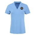thumbnail image 2 of Women's-Cutter & Buck  Heather Powder Blue Philadelphia Union Forge Heather Stretch Blade Top, 2 of 3
