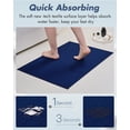thumbnail image 3 of Alfombras de baño AMOAMI, ultrafinas, con respaldo de goma, color azul, 3 of 7
