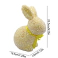 thumbnail image 3 of Adorno de conejo de Pascua – Conejo de pie, espuma, multicolor, 9,25" de alto, lazo brillante, detalle de mesa, decoración de vacaciones de primavera, 3 of 6