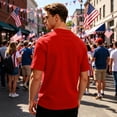thumbnail image 4 of Fabrcox 250th Anniversary USA Shirts 1776-2026 Flag Print Patriotic T Shirts for Men Freedom Celebration Short Sleeve 4th of July T Shirts for Men Red M, 4 of 6