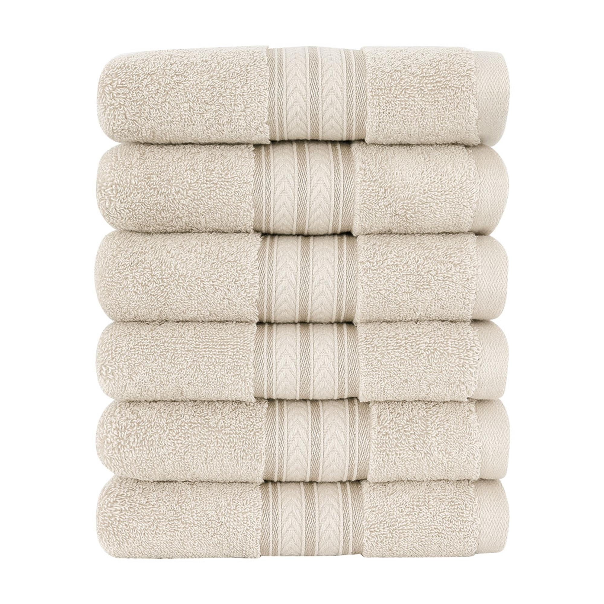 6 Pieces Luxury Hand Towels, 100% Cotton Absorbent Bathroom Towels ...