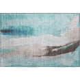 thumbnail image 2 of Addison Rugs Mayfield Premium Machine Washable Transitional Abstract Teal Rectangle Rug, 1'8" x 2'6", 2 of 6
