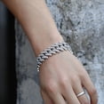 thumbnail image 5 of 14K Gold Thorn Cuban Chain Moissanite Bracelet, Luxurious Hip-Hop Style, Bling Gift for Him, 5 of 7