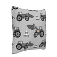 thumbnail image 2 of Bingfone Gray Tractor Linen Throw Pillow Covers Cushion Case Pocket Button Vintage Farmhouse Pillowcase for Sofa Couch Bed 16"x16", 2 of 9