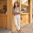 thumbnail image 6 of Warm Sweaters for Women Long Sleeve Crew Neck Classic Soft Pullover Sweater Loose Casual Fall Winter, 6 of 8