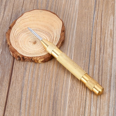 - VBESTLIFE Automatic Center Punch Tool with HSS Tip Spring Loaded Brass Body