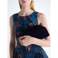 thumbnail image 2 of Free Assembly Women's Velvet Clutch Handbag, Navy Water, 2 of 6