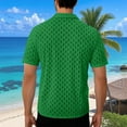 thumbnail image 4 of VBTAPA Mens Short Sleeve Button Down Shirts Relaxed Fit Casual Dress Shirt Hollow Out Summer Beach Shirts Sales of Today Green XXL, 4 of 7