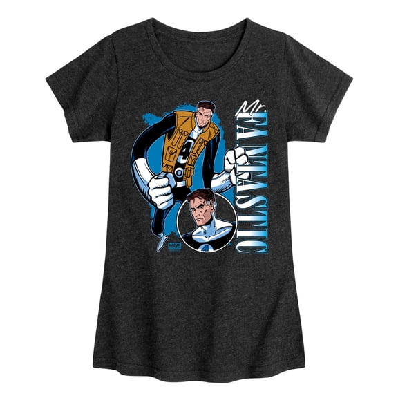 Marvel - Fantastic Four Mr Fantastic Collage - Youth Girls Short Sleeve T-Shirt