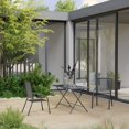 thumbnail image 1 of vidaXL 3 Piece Garden Dining Set Steel Anthracite, 1 of 5