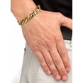 thumbnail image 4 of PalmBeach Jewelry Men's 2 Piece Curb Link Bracelet Set in Yellow Goldtone and Silvertone 9" (12mm), 4 of 7