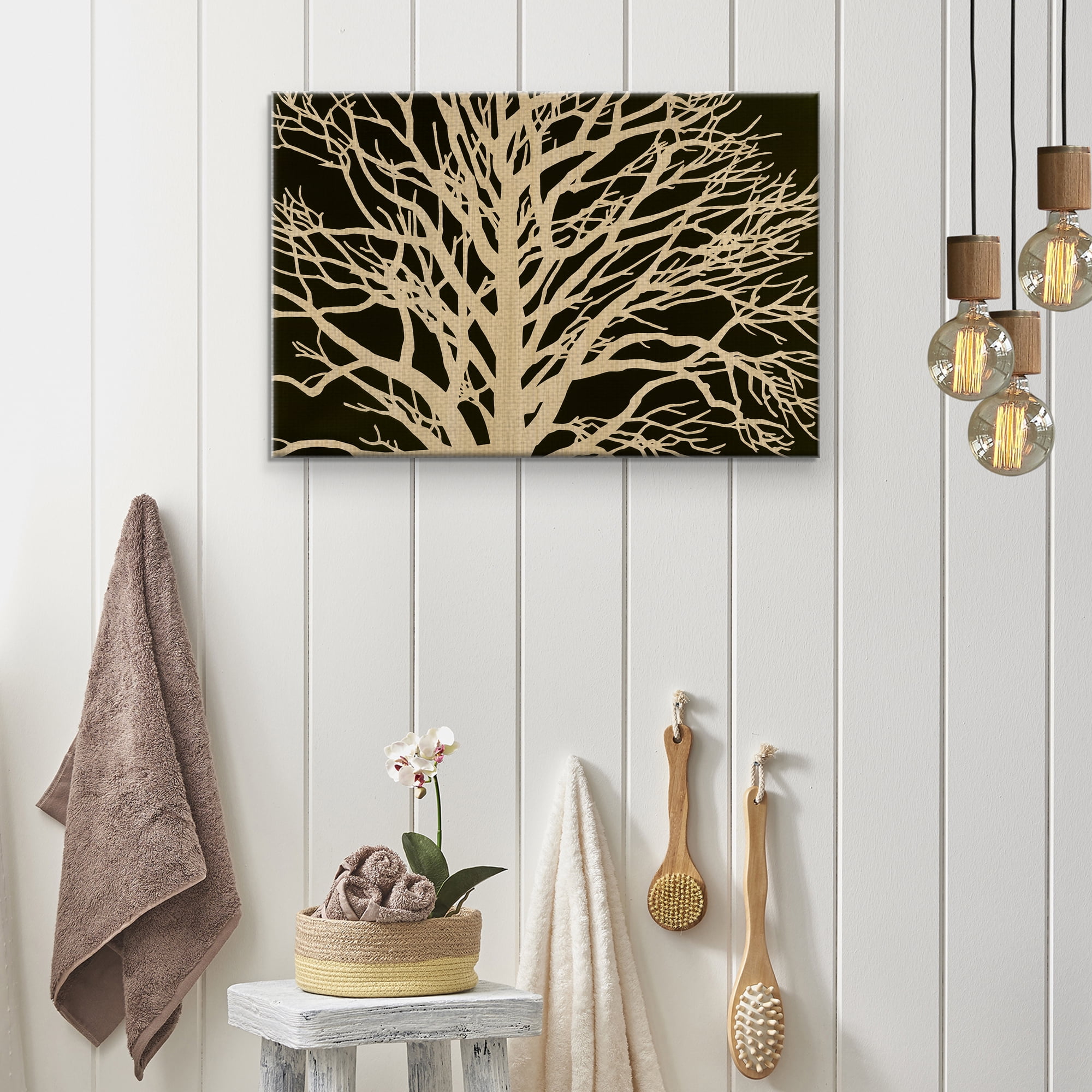 Masterpiece Art Gallery Tree In Sepia By Mary Calkins Canvas Art Print 24" x 36"