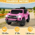 thumbnail image 4 of UBesGoo 12V Licensed Chevrolet Colorado Electric Ride on Car Toy for Toddler Kid w/ Remote Control, LED Lights, Pink, 4 of 10