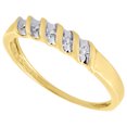 thumbnail image 6 of 10K Yellow Gold Diamond Engagement Ring Wedding Band Trio Bridal Set .10 Ct., 6 of 9