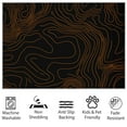 thumbnail image 4 of Area Rug For Living Room, Washable Simple Style Terrain Line Printed Rug, Black Rectangle Rugs Non-Slip Carpet For Kitchen, Bedroom, Office, Dining Room Decorative Carpe, 4 of 7