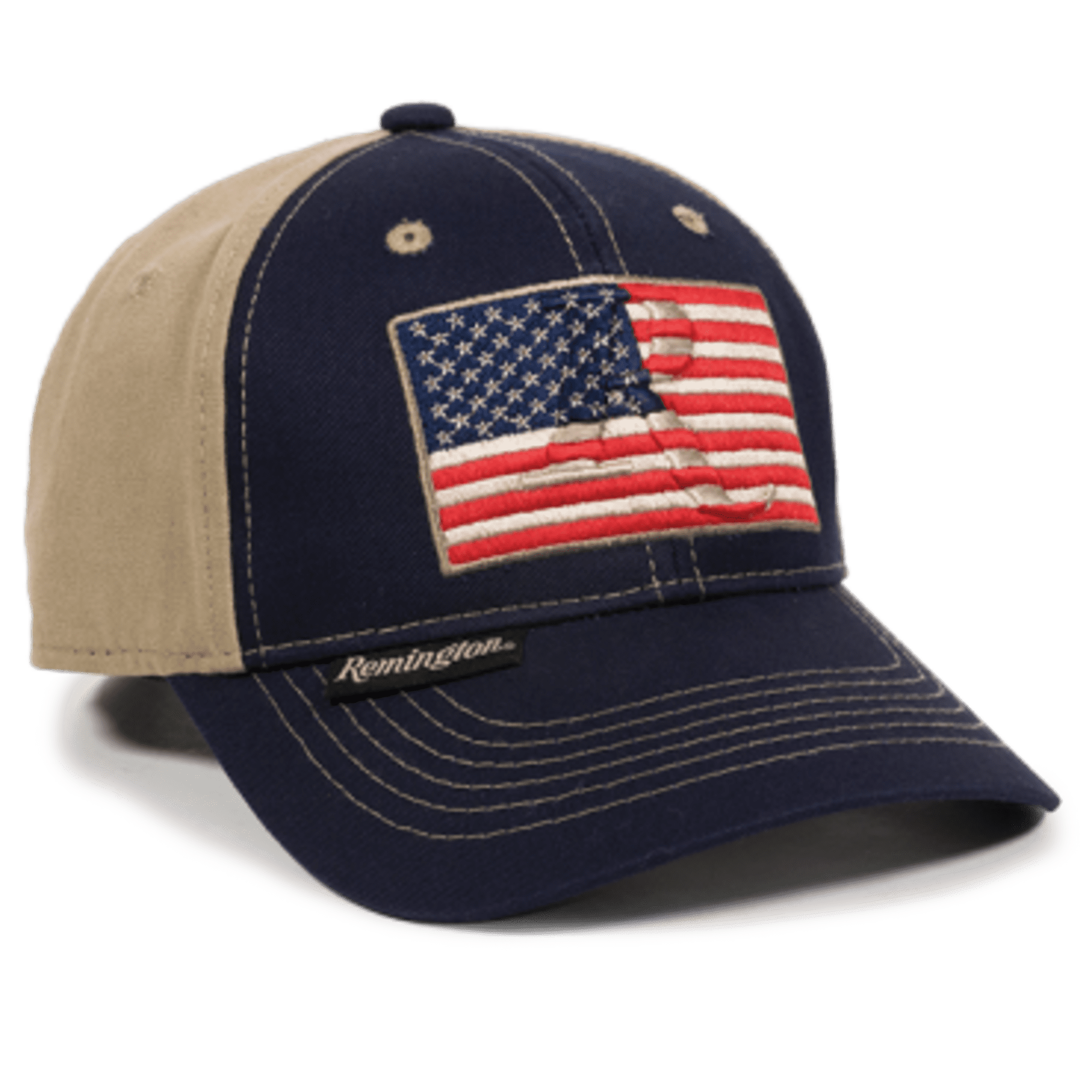 Outdoor Cap Outdoor Cap UnisexAdult American Flag, Navy/Khaki, Adult
