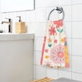 thumbnail image 5 of Flowers in Grids Hand Towel Cotton Bath Towel Large Face Towels Absorbent for Bathroom Home Hotel, 5 of 7