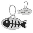 thumbnail image 3 of Pet Artist Cat Head/Fish Shape Engraved Cat Tags Small Personalised Kitten Pet ID Name Tag, 3 of 10