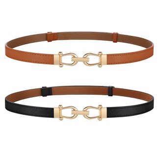 Genuine Leather Skinny Belt Adjustable Waist Belt for Women Women Genuine Leather Thin Belt Two-Layer Cowhide Narrow  main image 3