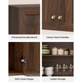 thumbnail image 3 of EYYTHUNG Large Wall Cabinets Laundry Room Wall Mounted Medicine Cabinet with 3 Door and Shelves Floating Cupboard Kitchen Organizers Pantry Cabinets, Brown, 3 of 7