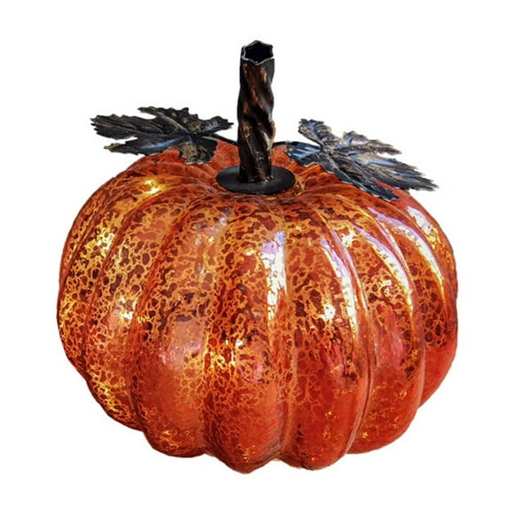 TopLLC Halloween Decorations, Glass Pumpkin Light With Lights Inside Battery Operated Led Pumpkin Light Ideal For Halloween Fall Decoration Thanksgiving Decor Xmas pumpkin lantern