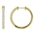 thumbnail image 2 of Unique Moments Lab Grown 0.50 Carat Diamond Hoop Earrings 10K Yellow Gold, 2 of 6