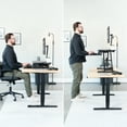 thumbnail image 3 of VIVO Black Height Adjustable 32" Standing Desk Monitor Riser, Sit Stand Tabletop, 3 of 9