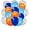 Blue Light Blue Orange, variant on 12 Inch Navy Blue and Yellow Balloons with Confetti, for Wedding or Baby Shower Parties, Pack of 50
