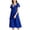 Blue—Pajama Sets for Women, variant on AGWOLF Nightgowns for Women Long Short Sleeve Night Gown V Neck Folwy Victorian Sleep Dress Soft Night Dresses Ladies Sleepwear Hot Pink Free Size
