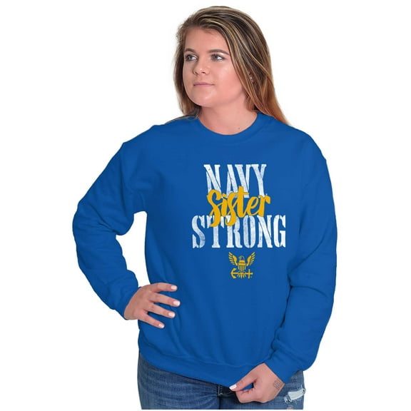 US Navy Strong Sister Anchor Logo Women Plus Size Sweatshirt Brisco Brands 2X