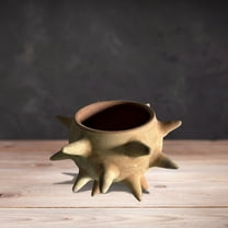 BIDK Home Spiked Design Terracotta Vase - 12.5" - Brown