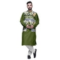 thumbnail image 1 of Atasi Kurta Churidar Uni avec Ensemble de Jecket Imprimé pour Hommes, Tenue de Fête d'Été, 1 of 1