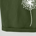 thumbnail image 4 of Jxximdong Shorts for Women Summer Dandelion Print High Waisted Cotton Plus Size Shorts Lacing Beach Workout Pocket Five Point Pants Green L Pants, 4 of 6