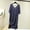 #473-Dark Blue, variant on Warop Women's Solid Color Modal V-Neck Long Sleeve Nightgown for Home and Sleep