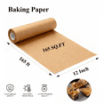 thumbnail image 2 of Tinynson Unbleached Parchment Paper Roll for Baking (Built-in Metal Cutter), 12in x 165sq.ft, 45gsm, Non-Stick, 450°F Safe, Parchment Baking Paper Roll for Baking, Cooking, Grilling, 2 of 9