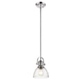 thumbnail image 3 of Yep by Golden Lighting Hines 1-light 7in Pendant in Chrome and Seeded Glass, 3 of 4
