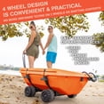 thumbnail image 4 of Cuddy 40 QT Floating Cooler and Dry Storage Vessel with Cuddy Crawler Wheel Kit - Orange, 4 of 7